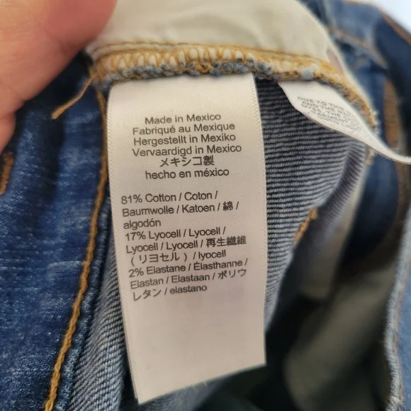 Madewell Cropped Classic Straight Distressed Jean Size 25 - Picture 12 of 12